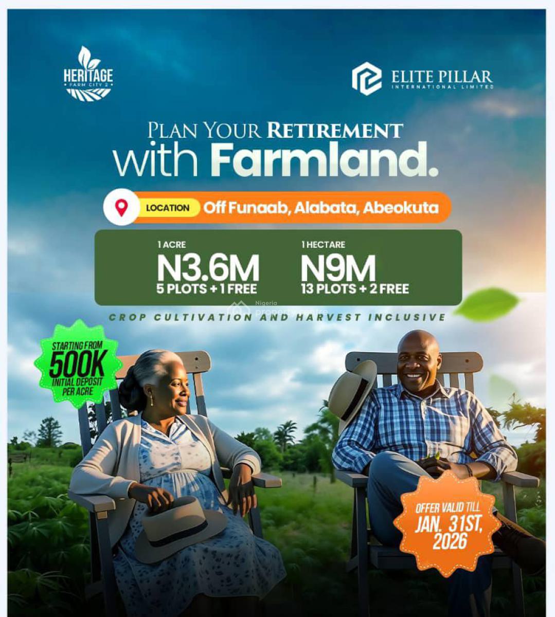 Farm Land, City Heritage Garden, Abeokuta North, Ogun, Mixed-use Land for Sale