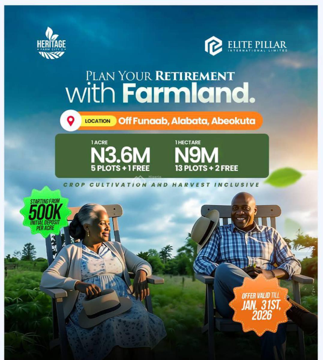 Farm Land, City Heritage Garden, Abeokuta North, Ogun, Mixed-use Land for Sale