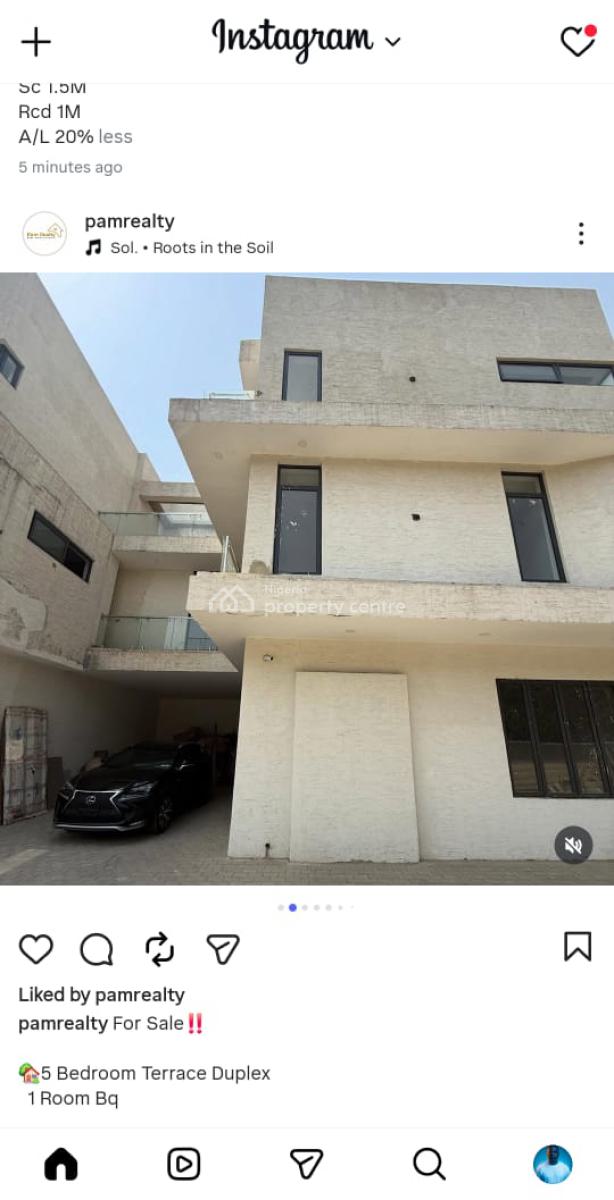 5 Bedroom Terrace Duplex 1 Room Bq  Location: Maitama - Abuja  ️pr, Maitama District, Abuja, House for Sale