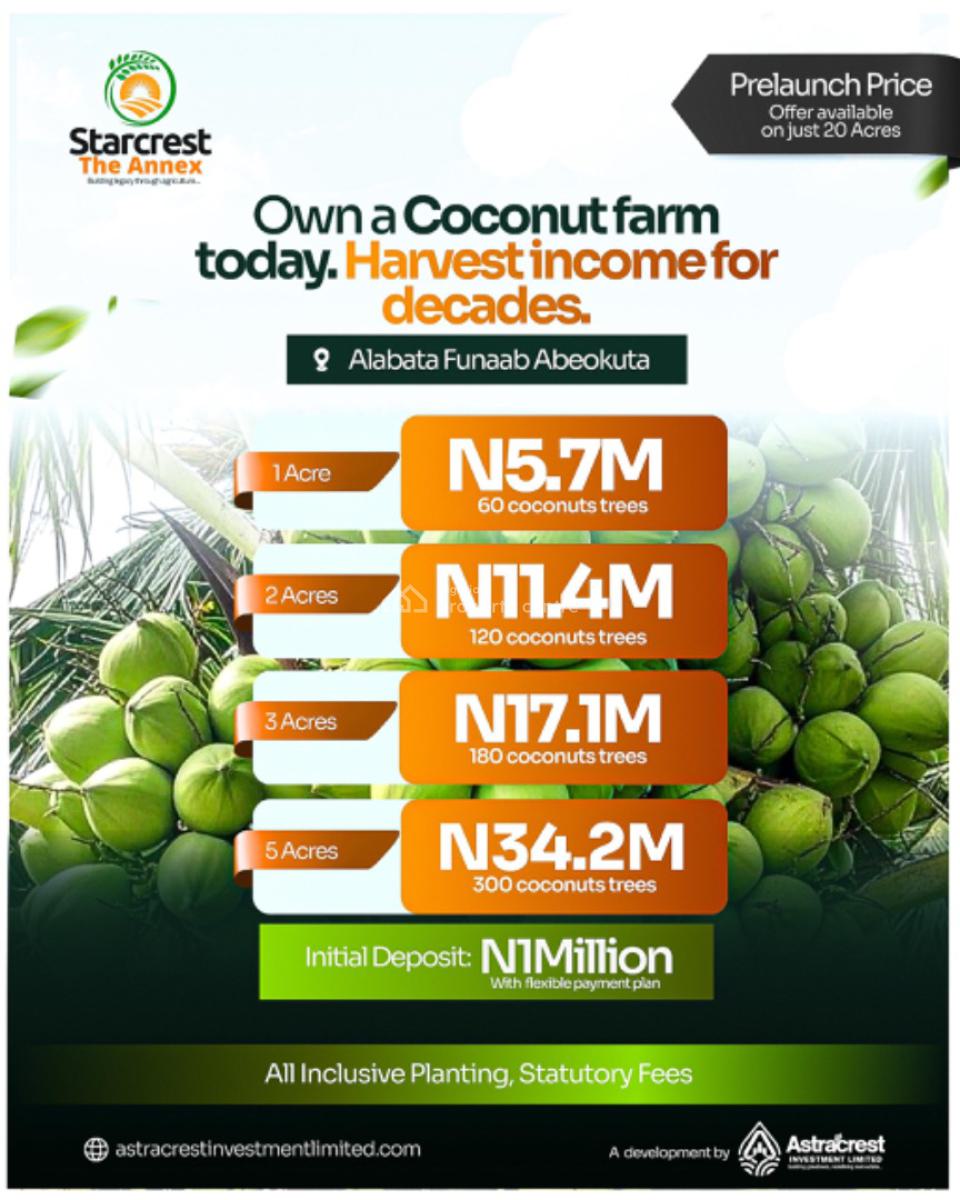 Affordable Fertile Farmland with Strong Investment Potential, Close to Federal University of Agriculture, Abeokuta North, Ogun, Mixed-use Land for Sale