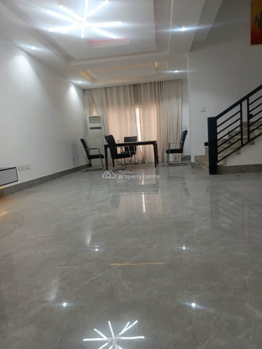 4 Bedroom Semi Furnished Terrace Duplex with Bq in a Quiet Environment, Guzape District, Abuja, Terraced Duplex for Rent