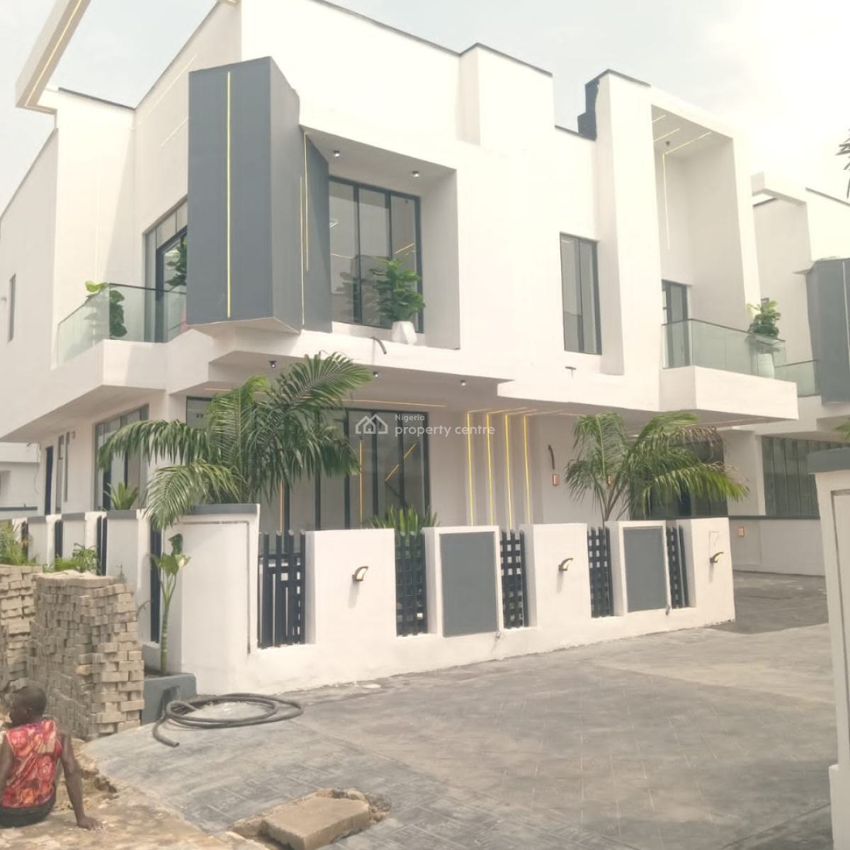 Contemporary 5 Bedrooms Fully Detached Solid Duplex and Bq., Chevron, Lekki Phase 2, Lekki, Lagos, Detached Duplex for Sale