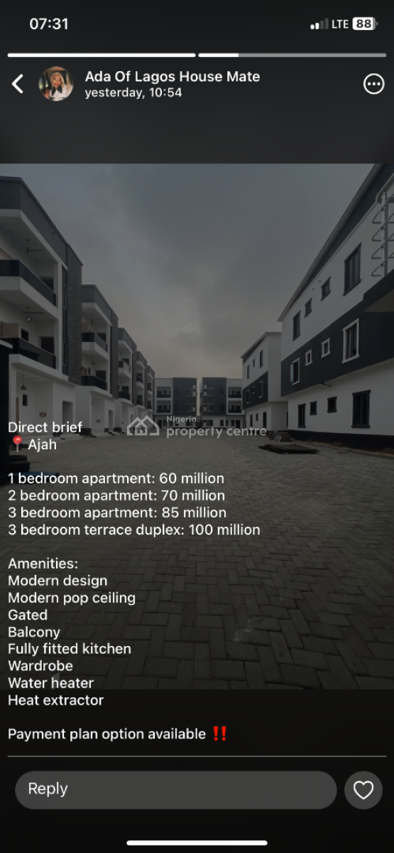 2 Bedroom Apartment in Ajah, Ajah, Lagos, Flat / Apartment for Sale