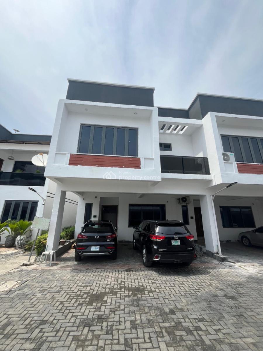 Serviced 4 Bedroom Terrace Duplex with Pool, Gym and 24/7 Power Supply, Ologolo, Lekki, Lagos, Terraced Duplex for Rent