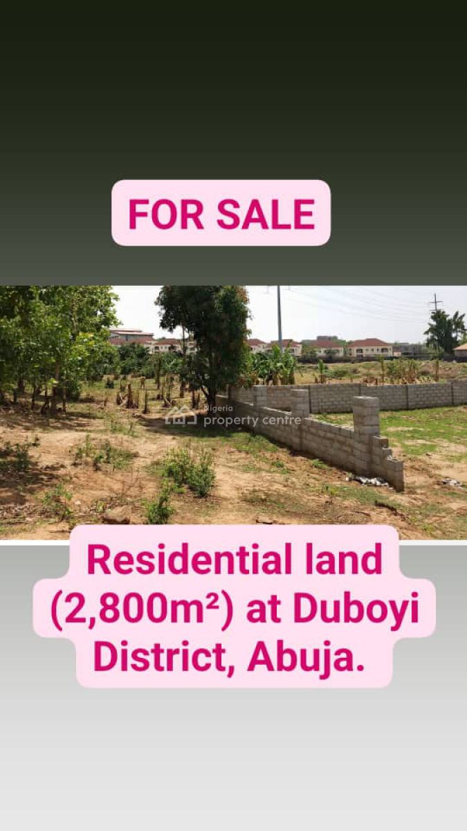 2,800 Sqm, Close to Princes and Princess Estate, Duboyi, Abuja, Residential Land for Sale