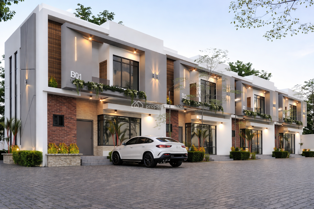 Newly Built 5 Units of 4 Bedroom Terrace Duplex in a Serene Estate, Gwarinpa, Abuja, Terraced Duplex for Sale