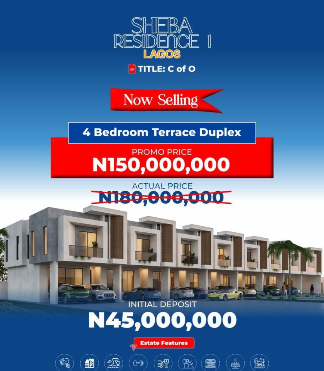Luxury 4 Bedroom Terrace Duplex  in a Secured and Serene Environment, Opp Sky Mall Oko Ado, Off Lekki Epe Express Way, Ajah, Lagos, Terraced Duplex for Sale