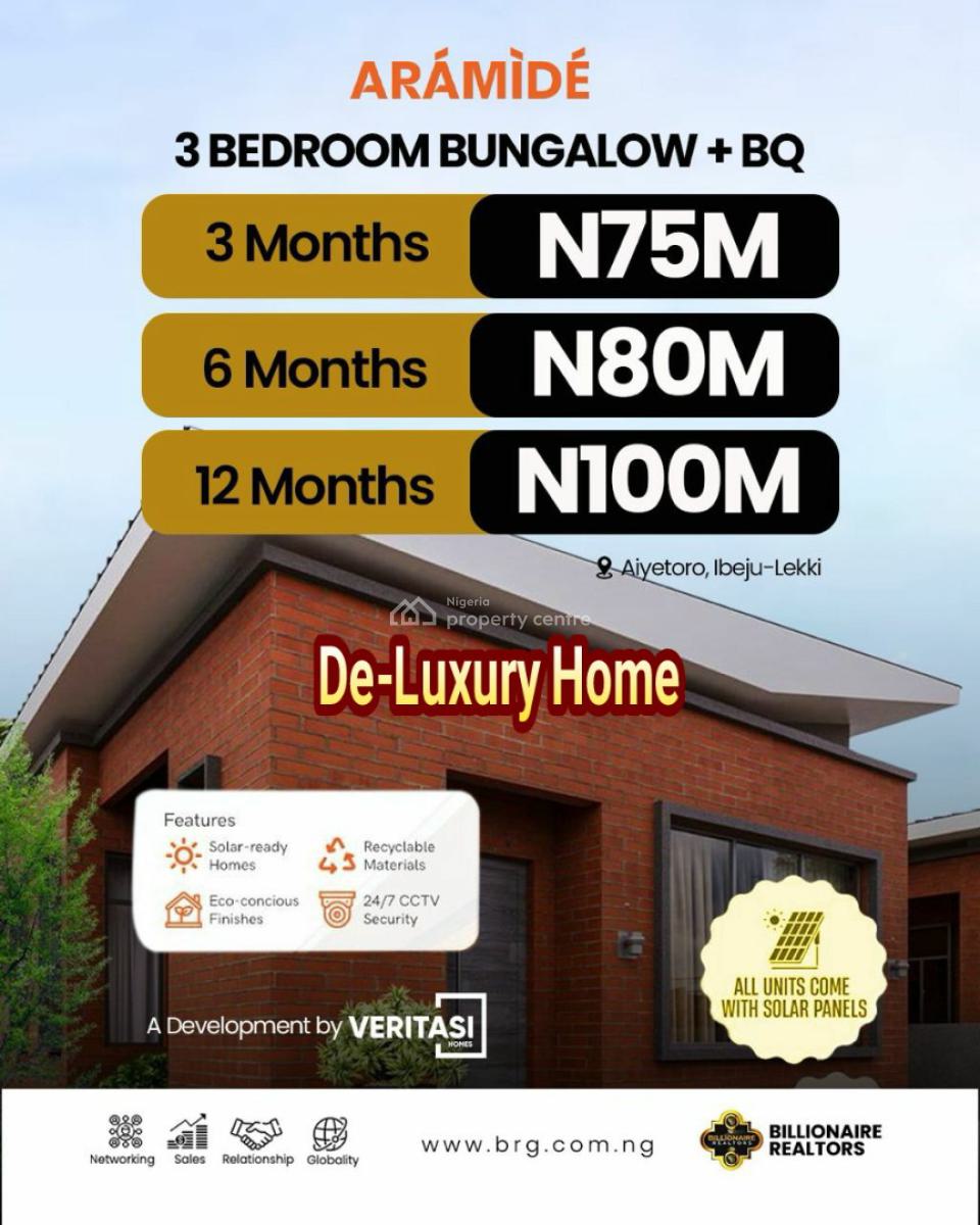 *arámidé Bungalow*, Ibeju Lekki, Epe Lagos, Epe, Lagos, Terraced Bungalow for Sale