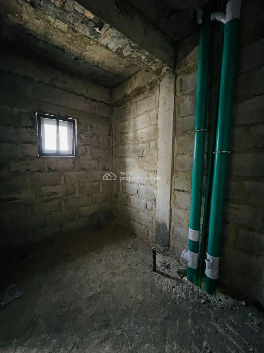 4-bedroom Terrace Duplex + Bq in a Secure Area (carcass), Gbagada, Lagos, Terraced Duplex for Sale