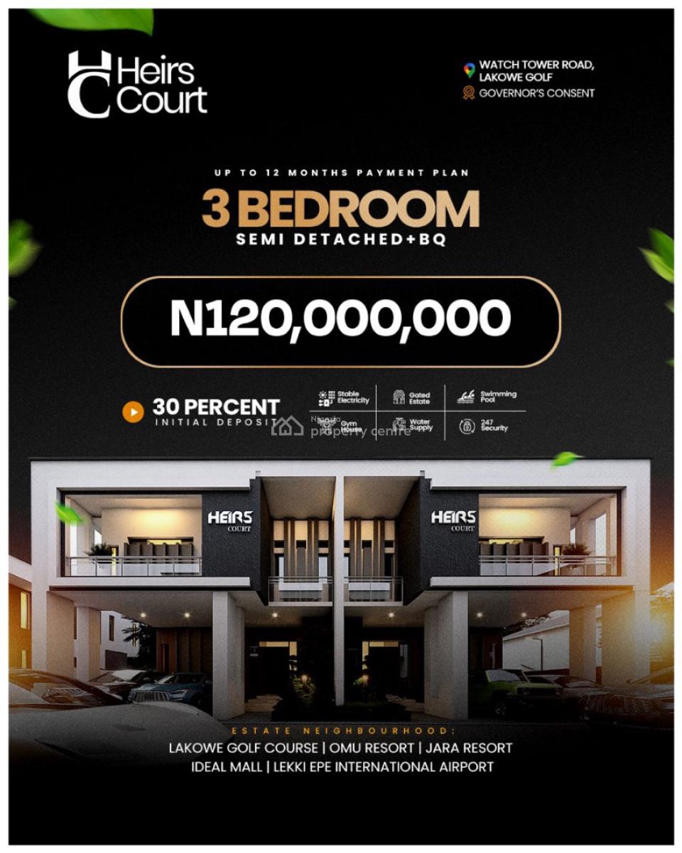 Heirs Court, Golf, Lakowe, Ibeju Lekki, Lagos, Semi-detached Duplex for Sale