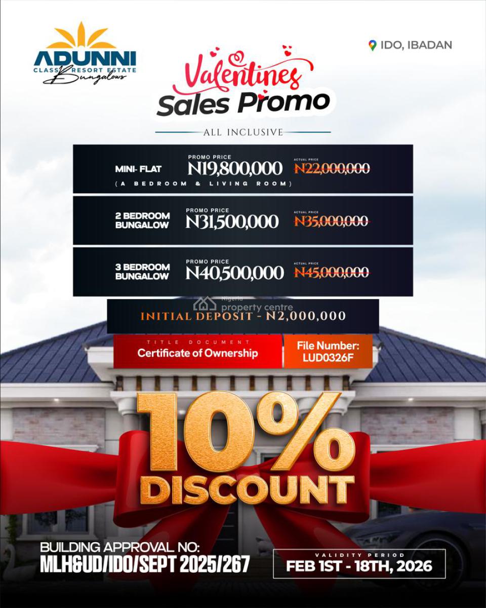 Bungalow, Adunni Resort Bungalow Ido, Ibadan, Oyo, Detached Bungalow for Sale