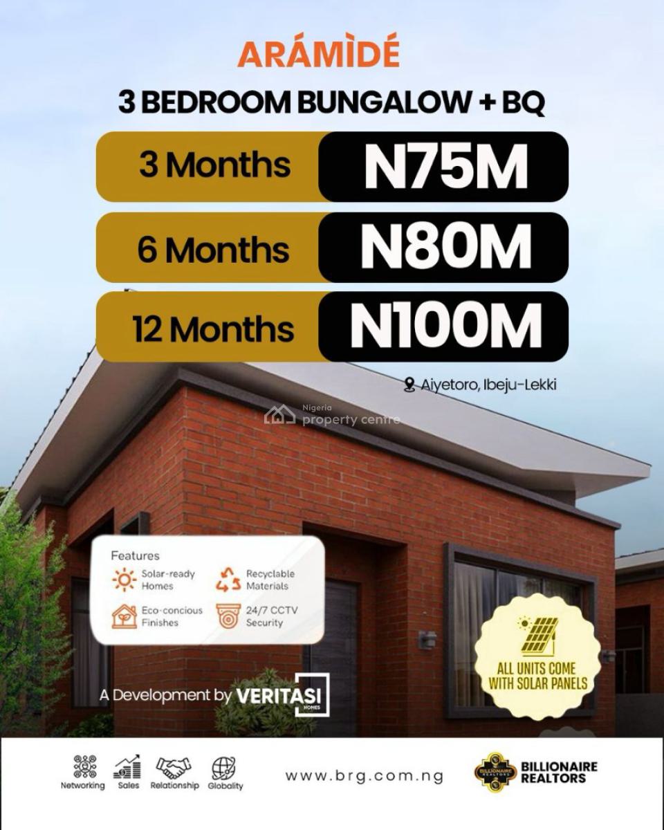 Arámidé Bungalow, Ibeju Lekki, Lagos, Detached Bungalow for Sale