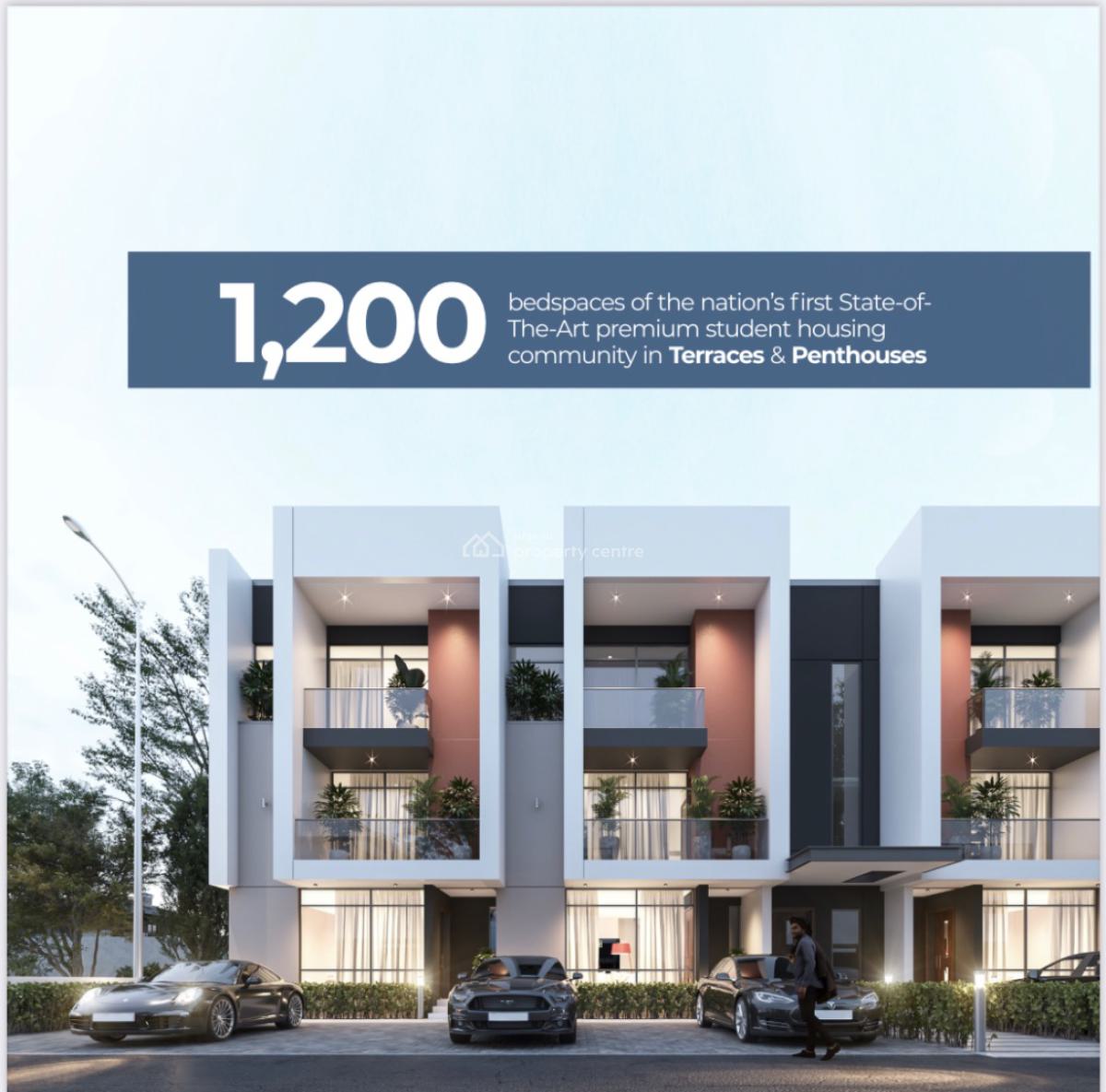 4 Bedroom Terrace  Duplex for Student Co---living in Jabi, at The Gate of Nile University,proximity to University,open University, Jabi, Abuja, Terraced Duplex for Sale