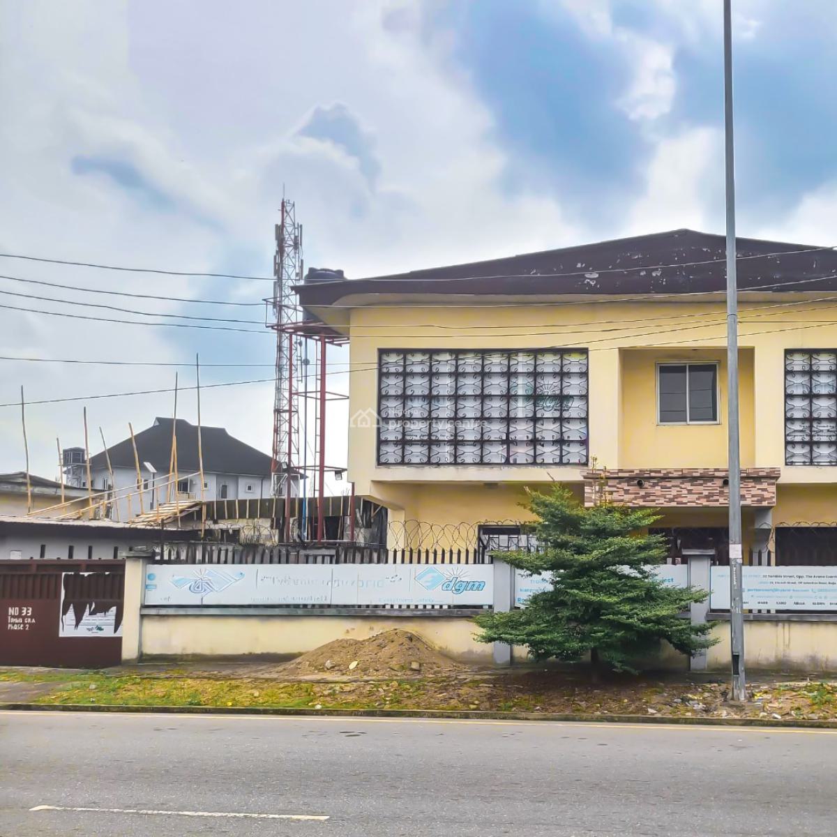 5 Bedroom Duplex Office Space with 3 Bqs in a Private Compound, Gra Phase 2, Port Harcourt, Rivers, Office Space for Rent