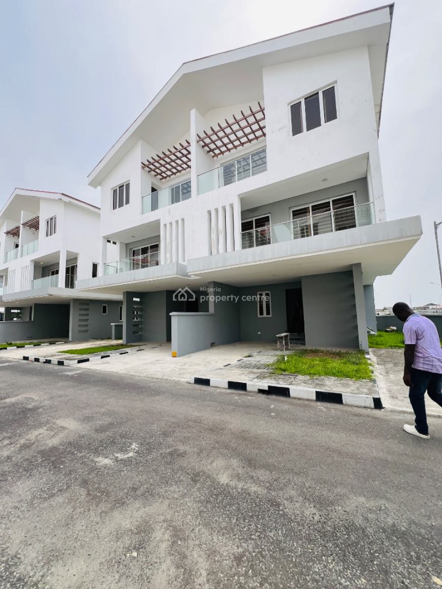 4 Bedroom Semi Detached Duplex with Bq in an Estate with 24hrs Light, Twin Lake Estate, Chevron, Igbo Efon, Lekki, Lagos, House for Rent