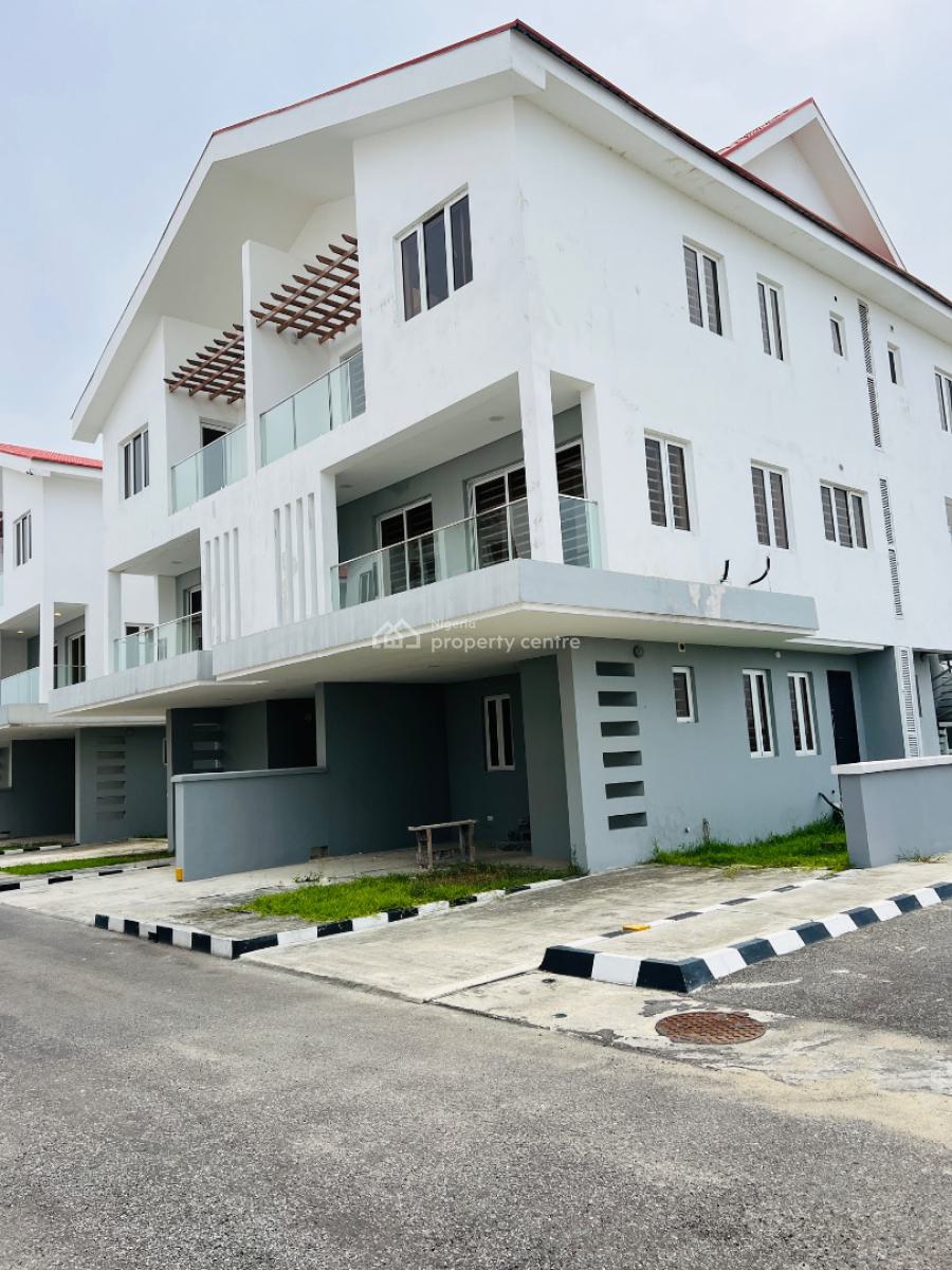 4 Bedroom Semi Detached Duplex with Bq in an Estate with 24hrs Light, Twin Lake Estate, Chevron, Igbo Efon, Lekki, Lagos, House for Rent