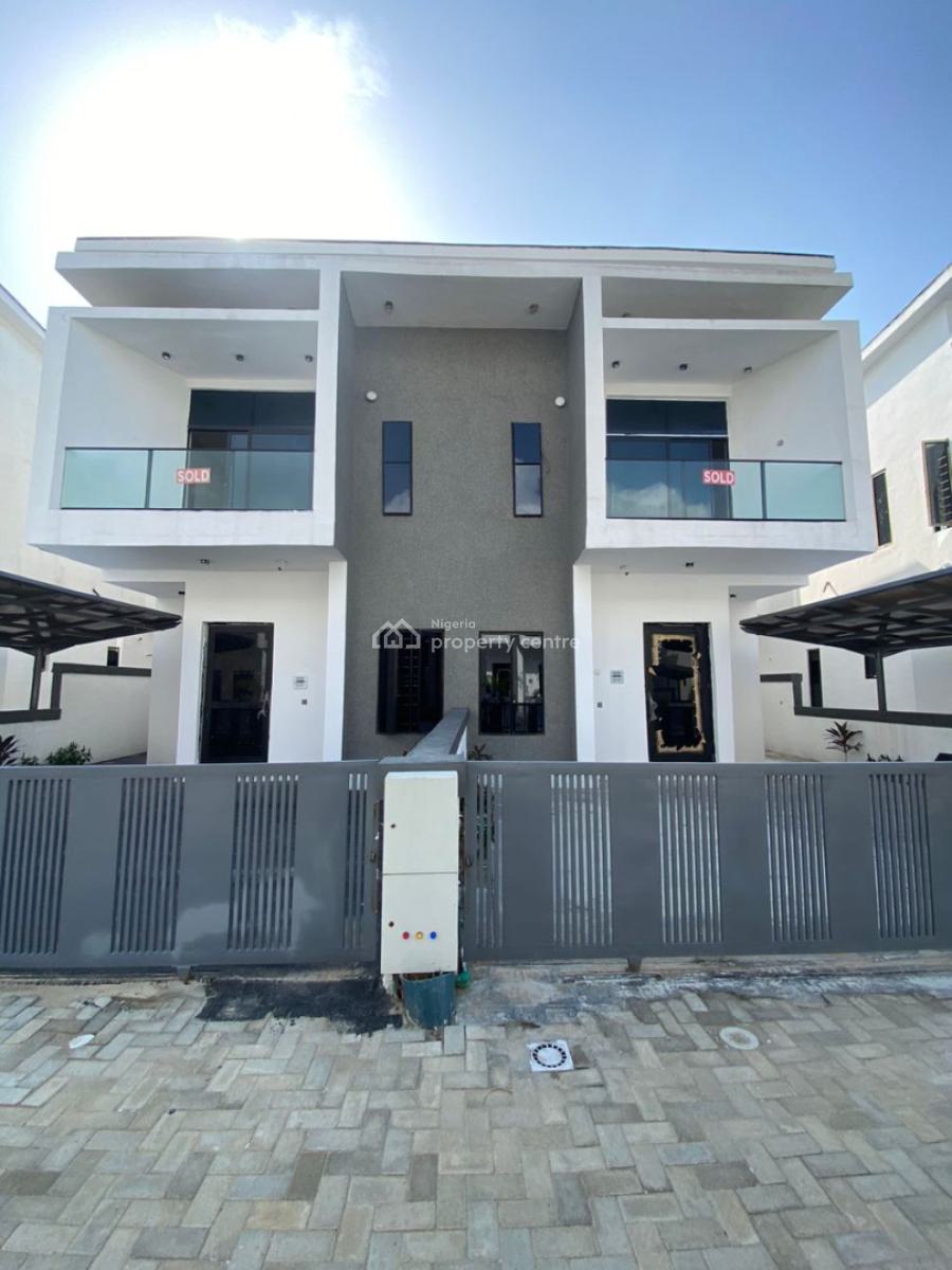 Contemporary 4 Bedrooms Semi Detached Duplex with Private Compound, Orchid Road, Lekki, Lagos, Semi-detached Duplex for Rent