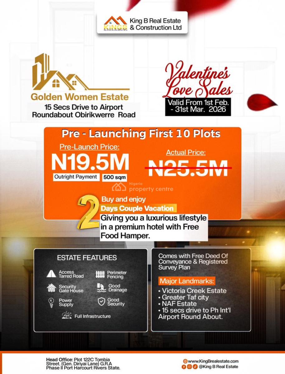 Land, Obiri Ikwerre, New Airport Road, Port Harcourt, Rivers, Residential Land for Sale