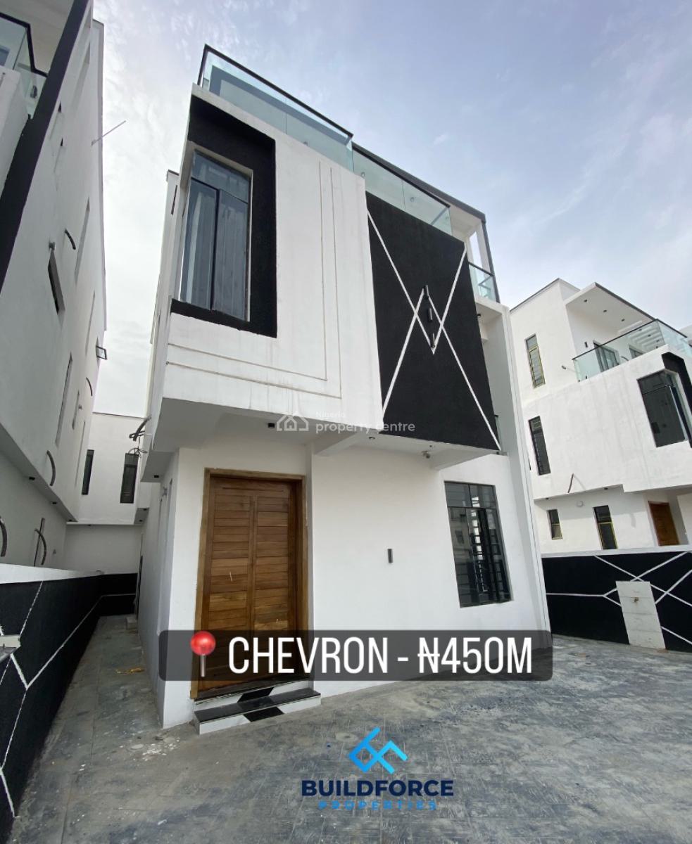 Spacious 4 Bedroom Duplex with Penthouse, Chevron, Lekki Expressway, Lekki, Lagos, Detached Duplex for Sale