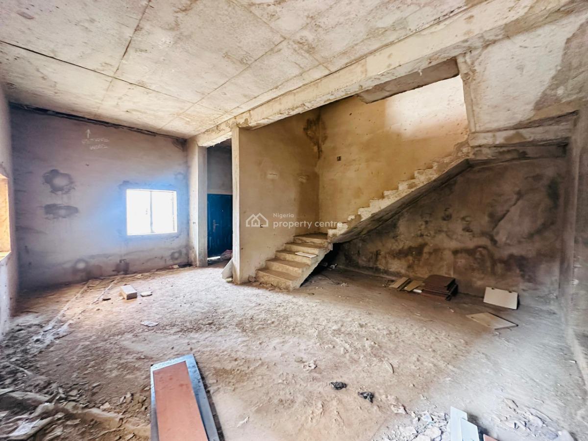 a Spacious 5-bedroom Semi-detached Duplex ( Semi-finished), Katampe, Abuja, Semi-detached Duplex for Sale