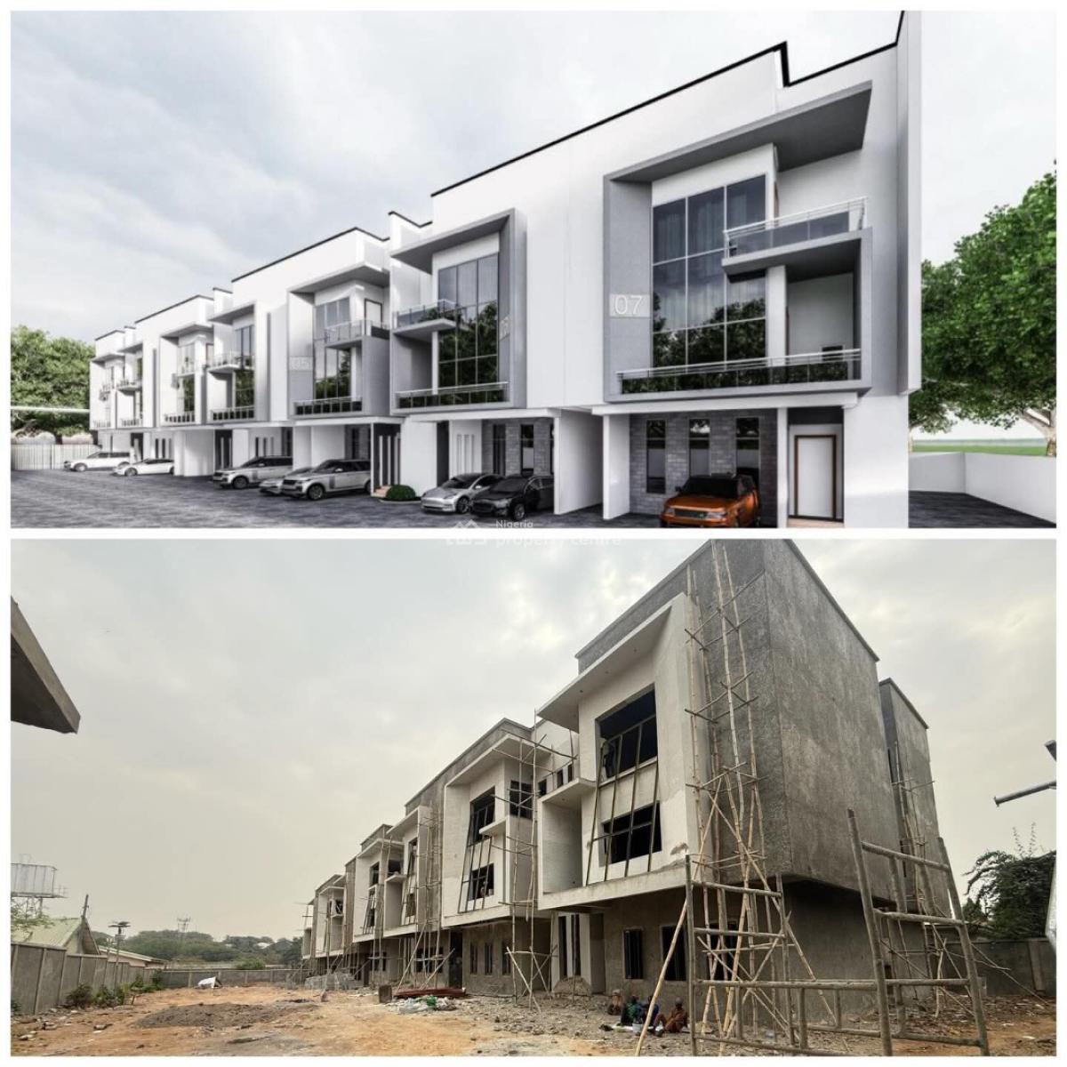 Newly Built 4 Bedroom Maisonette with Bq, Wuse 2, Abuja, Semi-detached Duplex for Sale