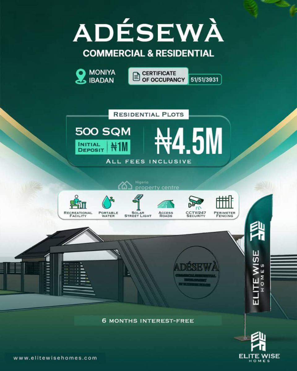 Land in a Prime Location, AdÉsẸwÀ Estate, Moniya, Ibadan, Oyo, Mixed-use Land for Sale