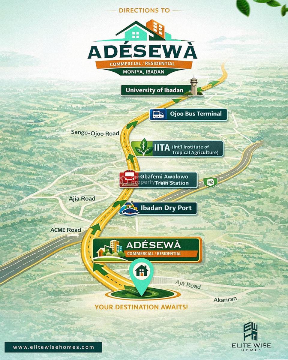 Land in a Prime Location, AdÉsẸwÀ Estate, Moniya, Ibadan, Oyo, Mixed-use Land for Sale