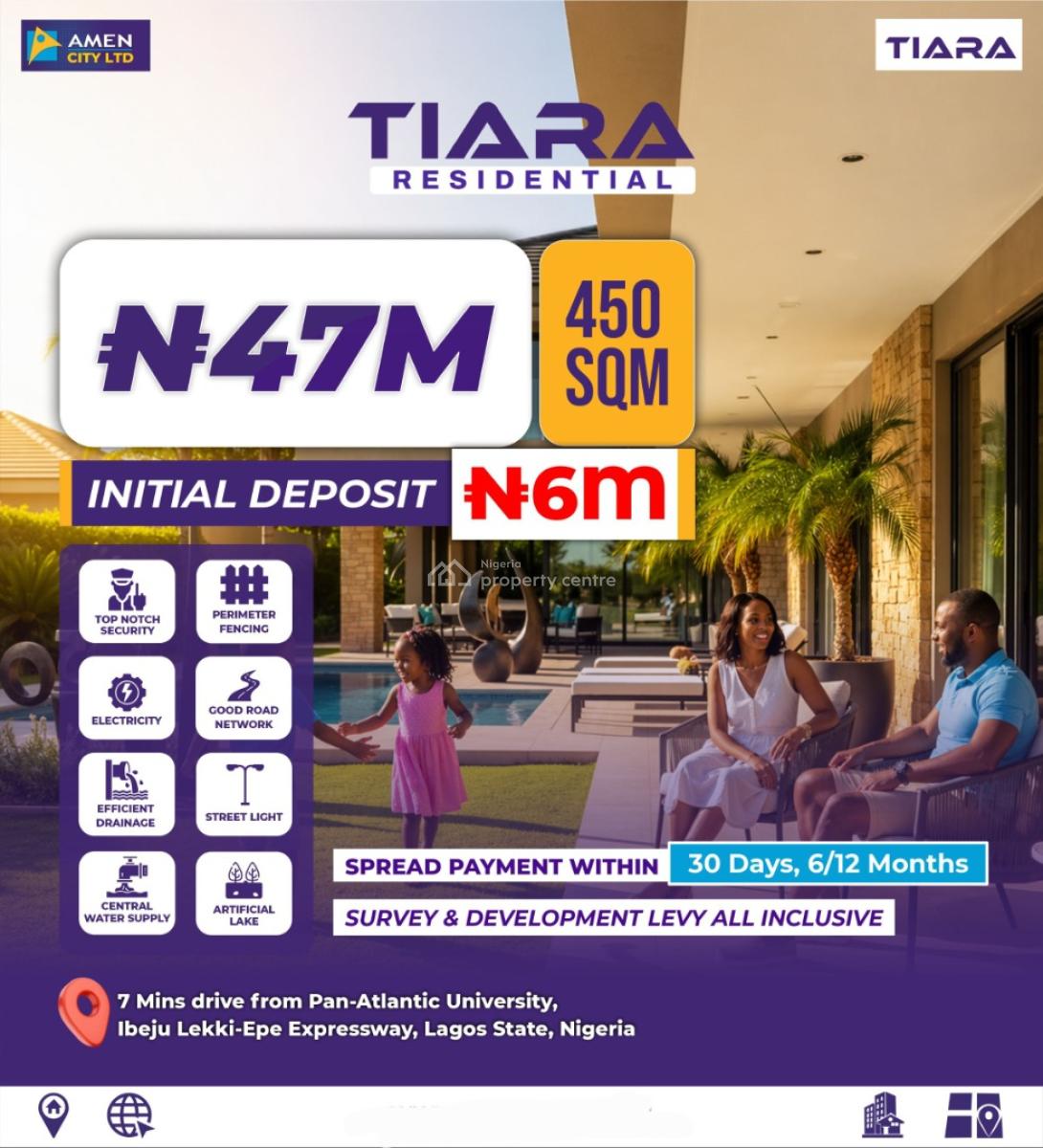 Land with Cofo, Tiara Estate By Amen Estate, Ibeju Lekki, Lagos, Residential Land for Sale