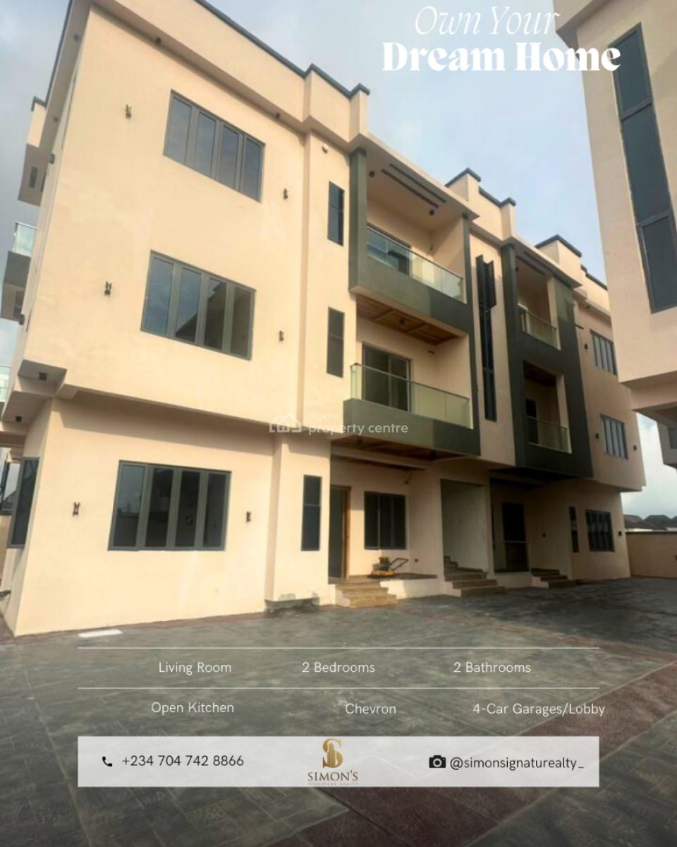 Premium 2 Bedroom Apartment, Chevron, Lekki, Lagos, Terraced Duplex for Sale