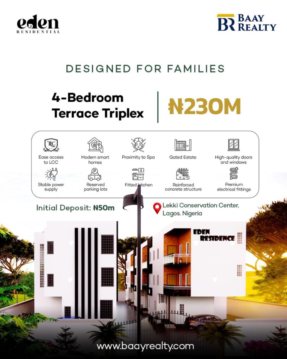 Luxury Newly Built 4 Bedroom Terrace Triplex with Beautiful Interior, The Most Affordable and Perfect Home for Your Lovely Family, Lekki Phase 1, Lekki, Lagos, Terraced Duplex for Sale
