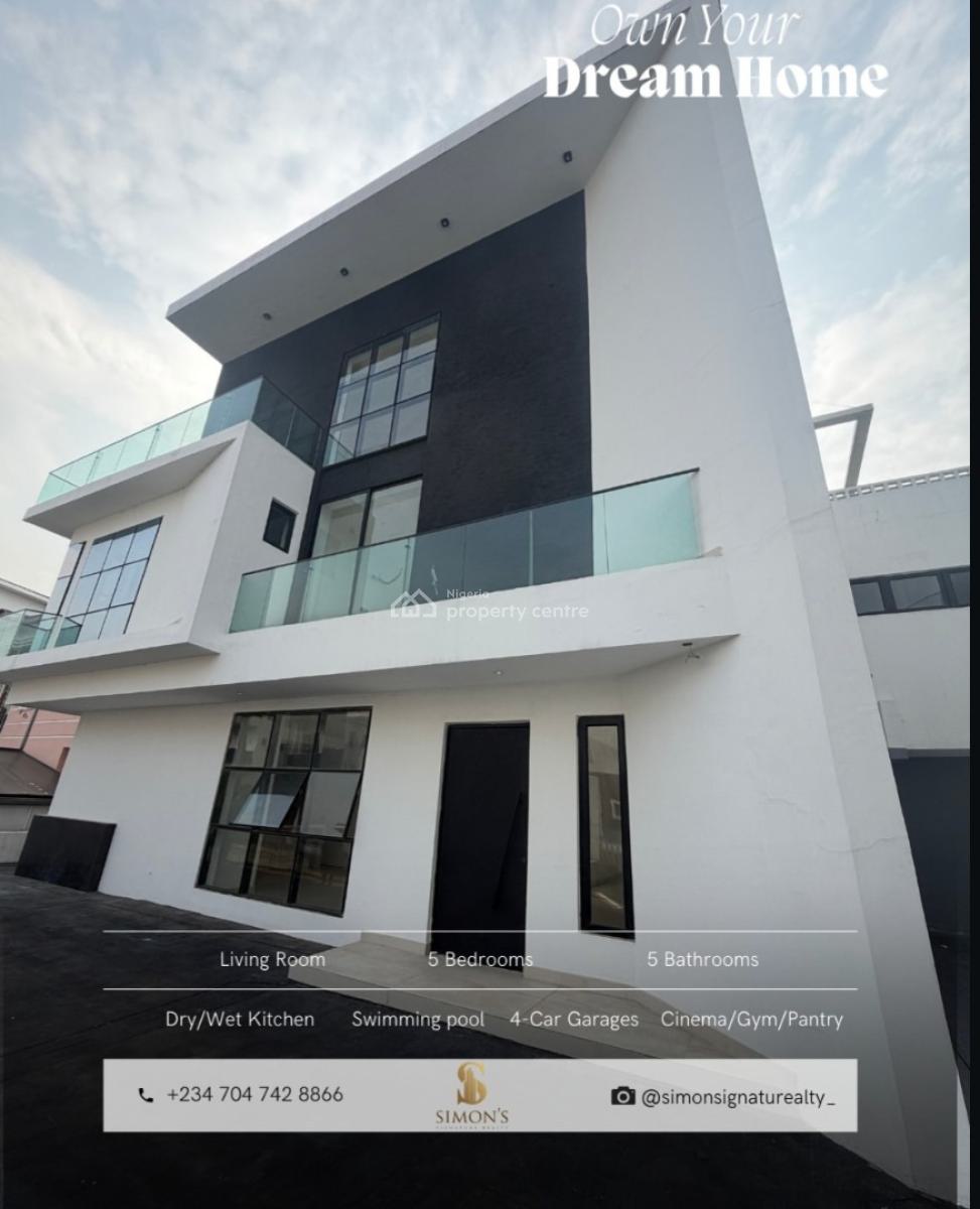 Massive 5 Bedroom, Chevron, Lekki, Lagos, Detached Duplex for Sale