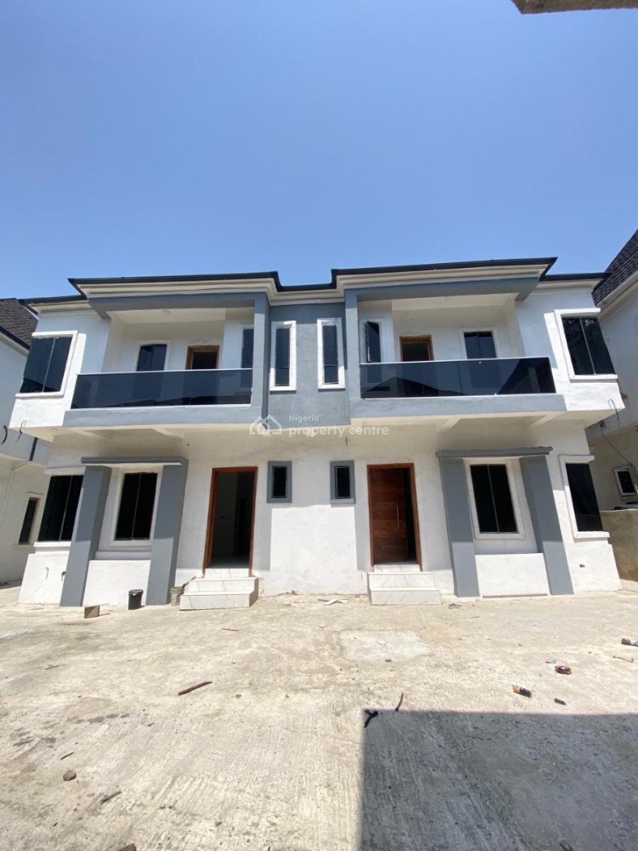 Modern 4 Bedroom Serviced Semi Detached Duplex with Bq Available, Chevron Toll Gate, Lekki, Lagos, Semi-detached Duplex for Rent