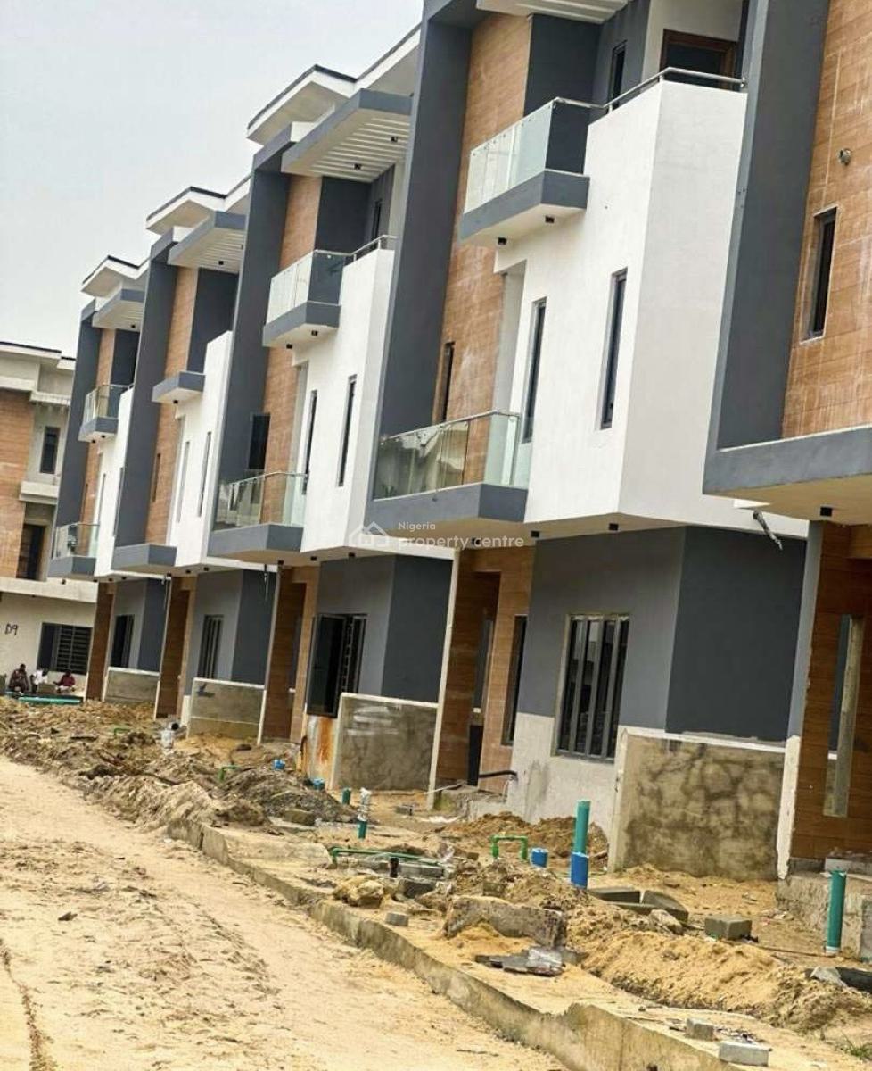 Well Furniture and Fitted 3 Bedroom Terrace with Bq, The Ambiance C of O Located Oko-ado Behind Lagos Business School, Sangotedo, Ajah, Lagos, Terraced Duplex for Sale
