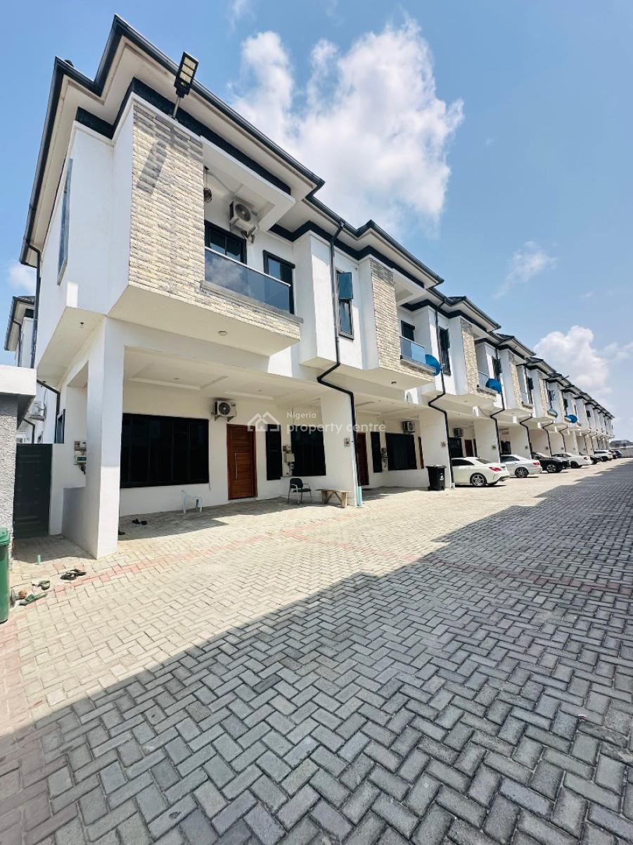 Nicely Built 4 Bedroom Terrace Dupex with No Bq, Vgc, Lekki, Lagos, Terraced Duplex for Rent