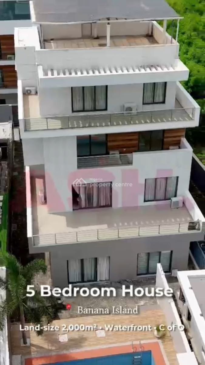 Waterfront - 5 Beds - 6 Baths - Elevator  Swimming Pool - 2,245m² Land, Banana Island, Ikoyi, Lagos, Detached Duplex for Sale