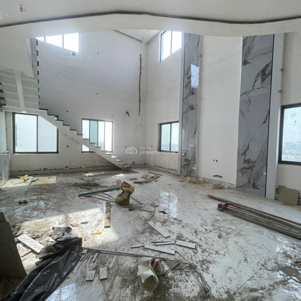 Spacious 4 Bedroom Maisonette Penthouse with Bq, Private Swimming Pool, By Banana Island, Ikoyi, Lagos, Block of Flats for Sale