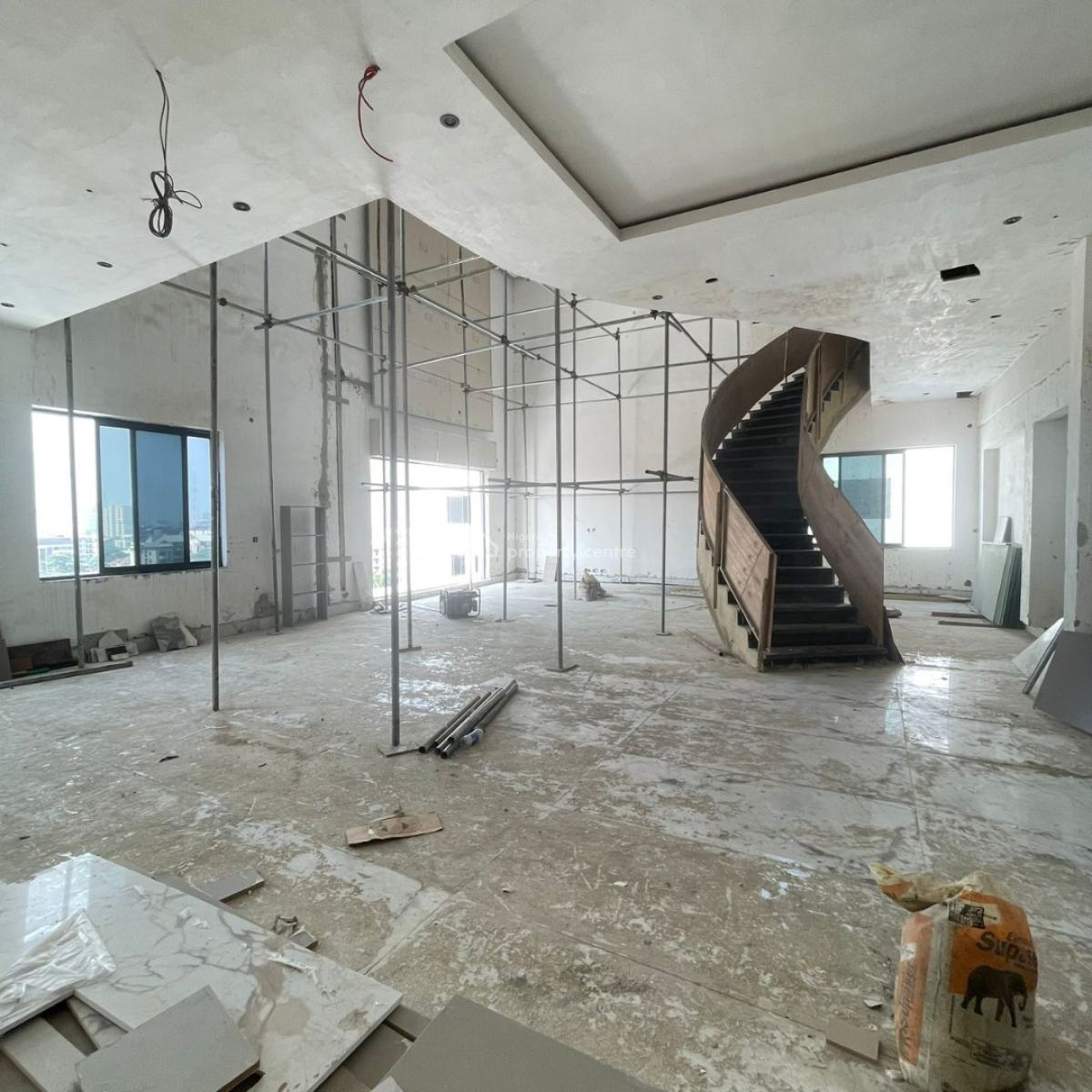 Spacious 4 Bedroom Maisonette Penthouse with Bq, Private Swimming Pool, By Banana Island, Ikoyi, Lagos, Block of Flats for Sale