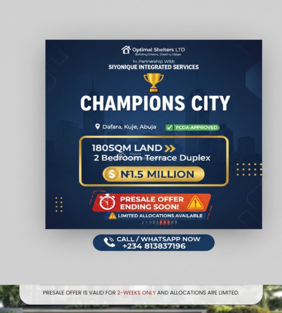 Own a Smartly Planned Home in an Fcda-approved Estate, Dafara, Kuje, Abuja, Kuje, Abuja, Residential Land for Sale