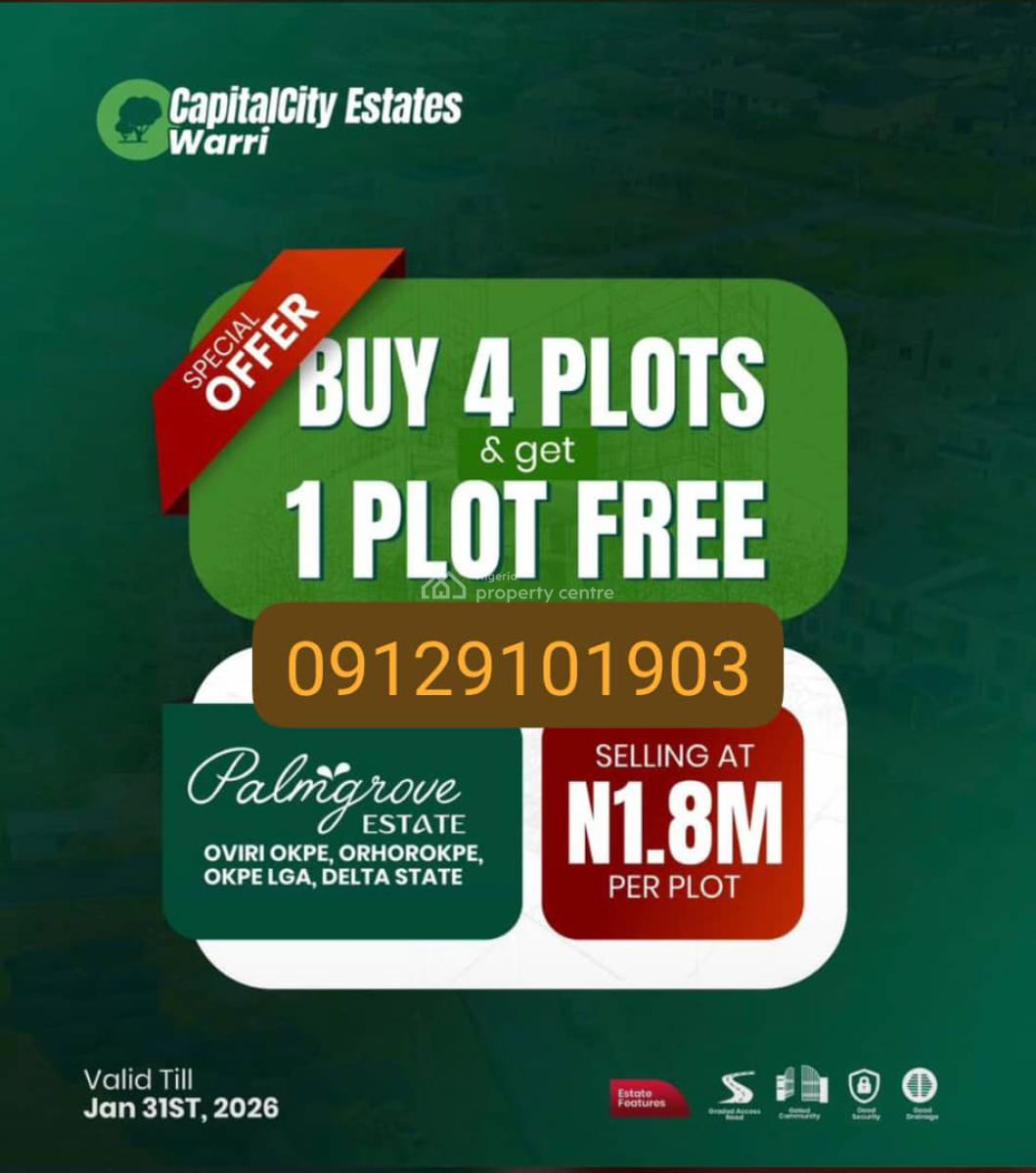 Buy 4 Plots and Get 1 Free, Oviri Orhorokpe, Okpe, Delta, Mixed-use Land for Sale