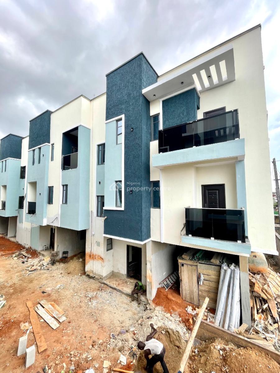 Fully Fitted 4 Bedrooms Terraced Duplex House with a Bq and Courtyard, Oregun, Ikeja, Lagos, Terraced Duplex for Sale