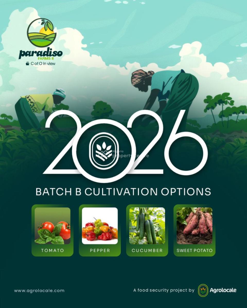 Paradiso Farm, Profitable Farm Land with Guaranteed Revenue, Farmland Investment with 4 Month Revenue Cycle, Abeokuta North, Ogun, Commercial Land for Sale