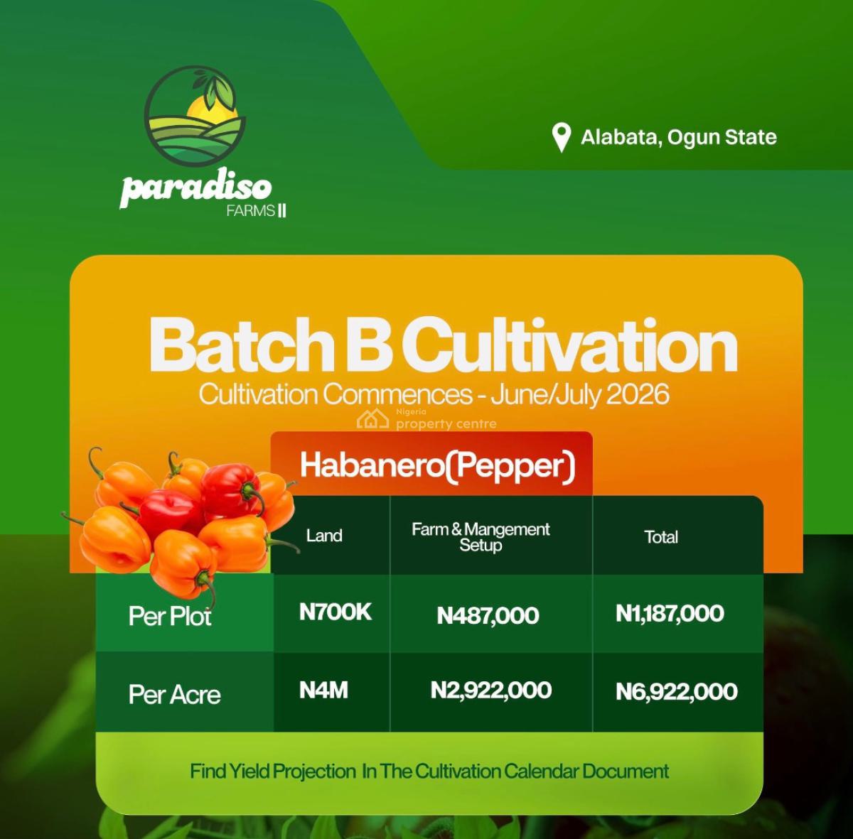 Profitable Farm Land with Guaranteed Revenue, Paradiso Farm, Abeokuta North, Ogun, Commercial Land for Sale