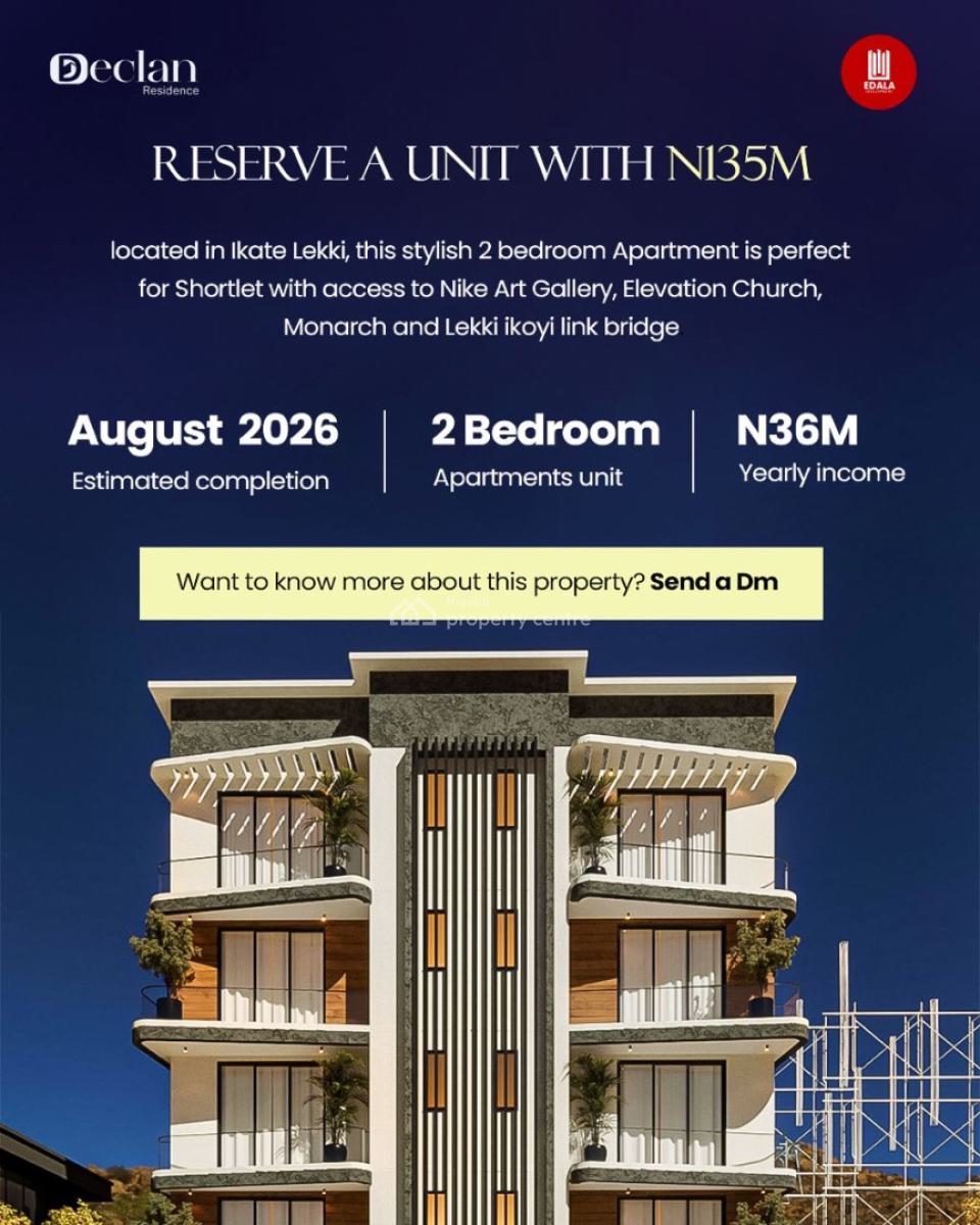 Declan Residence. a Smart Investment in a Prime Location, Where Luxury Living Meets Strong, Predictable Returns, Lekki, Lagos, Flat / Apartment for Sale