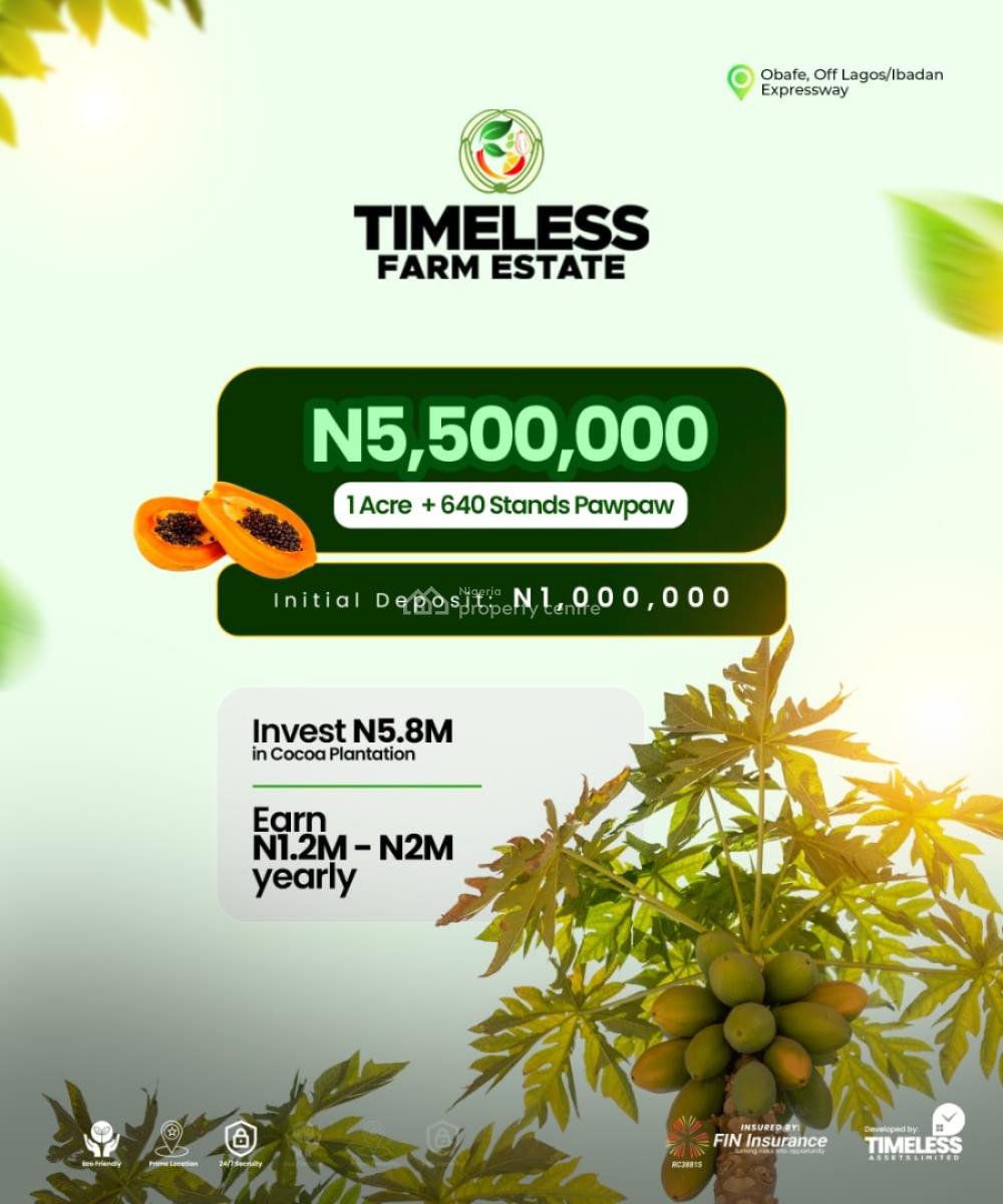 Timeless Farm Estate, Obafemi Owode, Ogun, Commercial Land for Sale