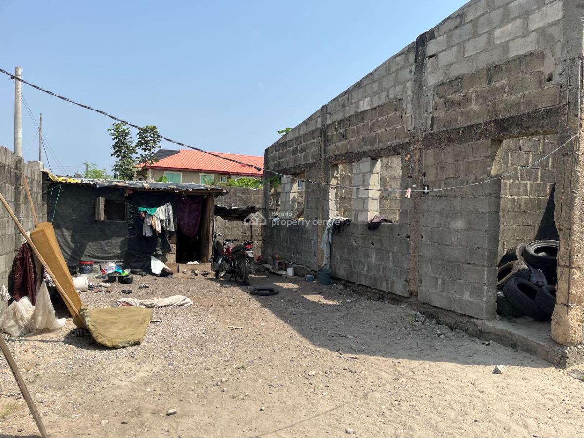 a Full Plot of Land with Uncompleted Structures Near Road, Off Sangotedo Road, Ogombo, Ajah, Lagos, Mixed-use Land for Sale
