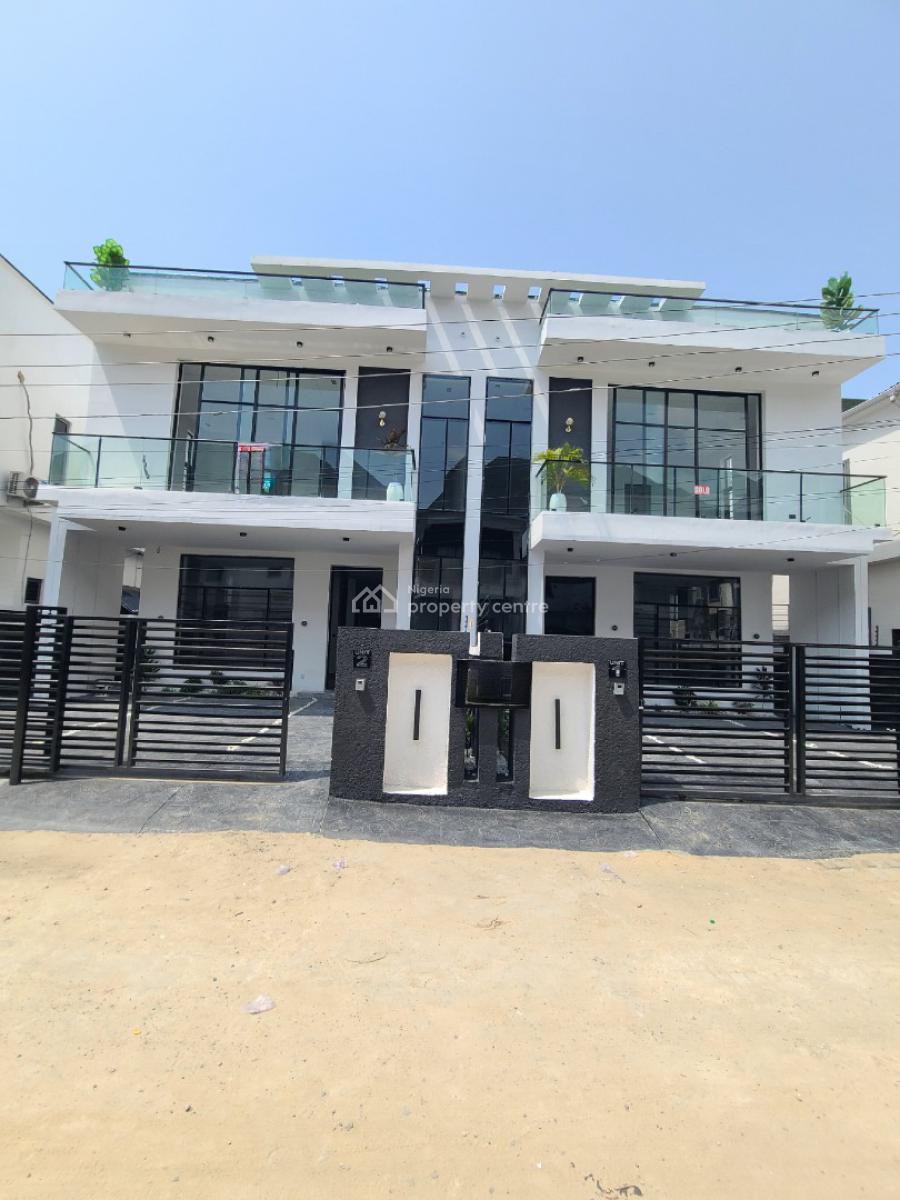 Brand New 4 Bedroom Semi Detached Duplex with 1bq, Ikota Gra Estate, Ikota, Lekki, Lagos, Semi-detached Duplex for Sale
