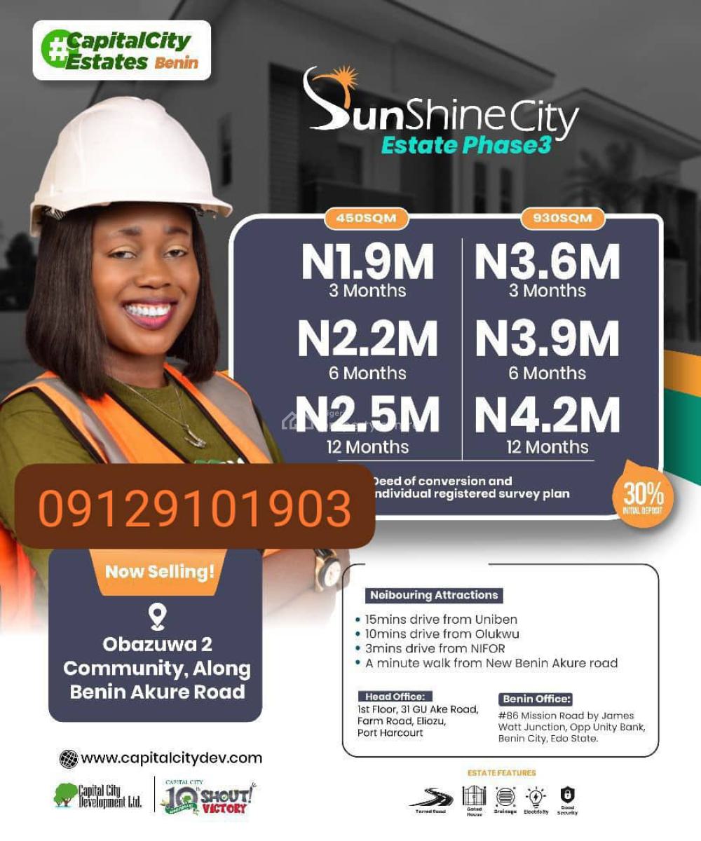 Plots of Affordable Land, Obazuwa 2 Community,along Benin Akure Road, Ovia North-east, Edo, Mixed-use Land for Sale