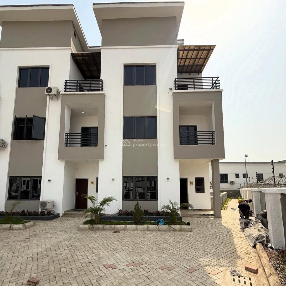 Brand New 4 Bedroom Terrace Duplex (corner Unit) 1 Room Bq, Jahi, Abuja, Terraced Duplex for Sale