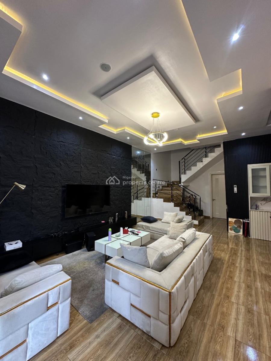 Fully Furnished 4 Bedroom Semi Detached Duplex with Solar Inverter, 4 Bedroom Duplex for Rent, Ikota, Lekki, Lagos, Semi-detached Duplex for Rent