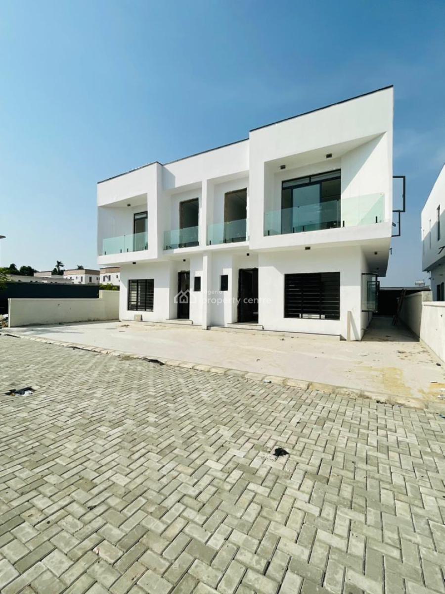 Luxury Well Finished 4 Bedroom Semi Detached Duplex with Pool and Bq, Orchid Road, Highly Secured and Gated Call to Access Estate, No Flood, Lekki, Lagos, Semi-detached Duplex for Sale